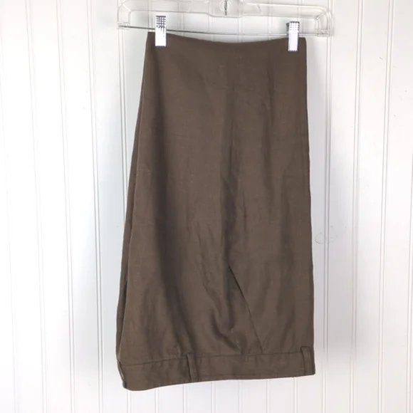 Lauren Ralph Lauren Womens Linen Trouser Pants Brown Size 10 Lined Flat Front - Picture 5 of 12